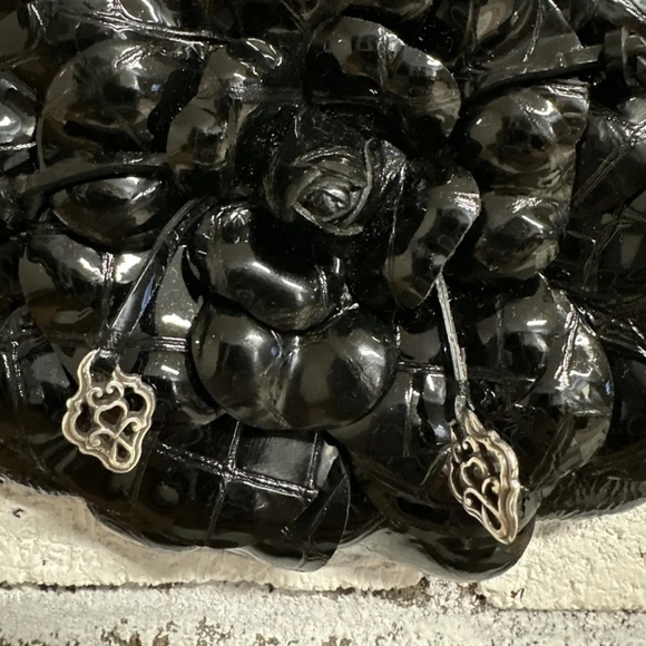 BRIGHTON Leather Floral Rosalie Clutch Coin Purse Mini Bag - Picture 4 of 5